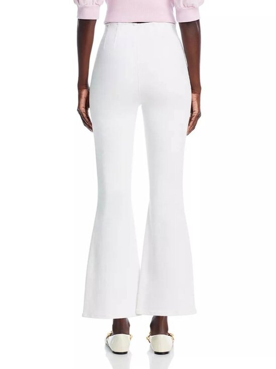 Veronica Beard Carson Off Duty High Rise Ankle Flare Jeans in White Small - Picture 2 of 9